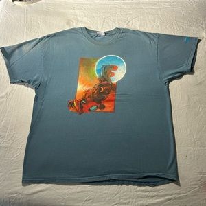 Vintage Y2K 2003 Marvel comics Ultimate Iron Man Graphitti blue t shirt
